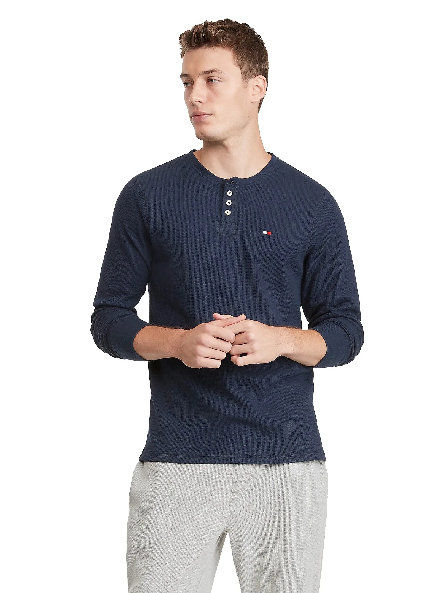 Tommy Hilfiger Waffle Lounge Long Sleeve Henley