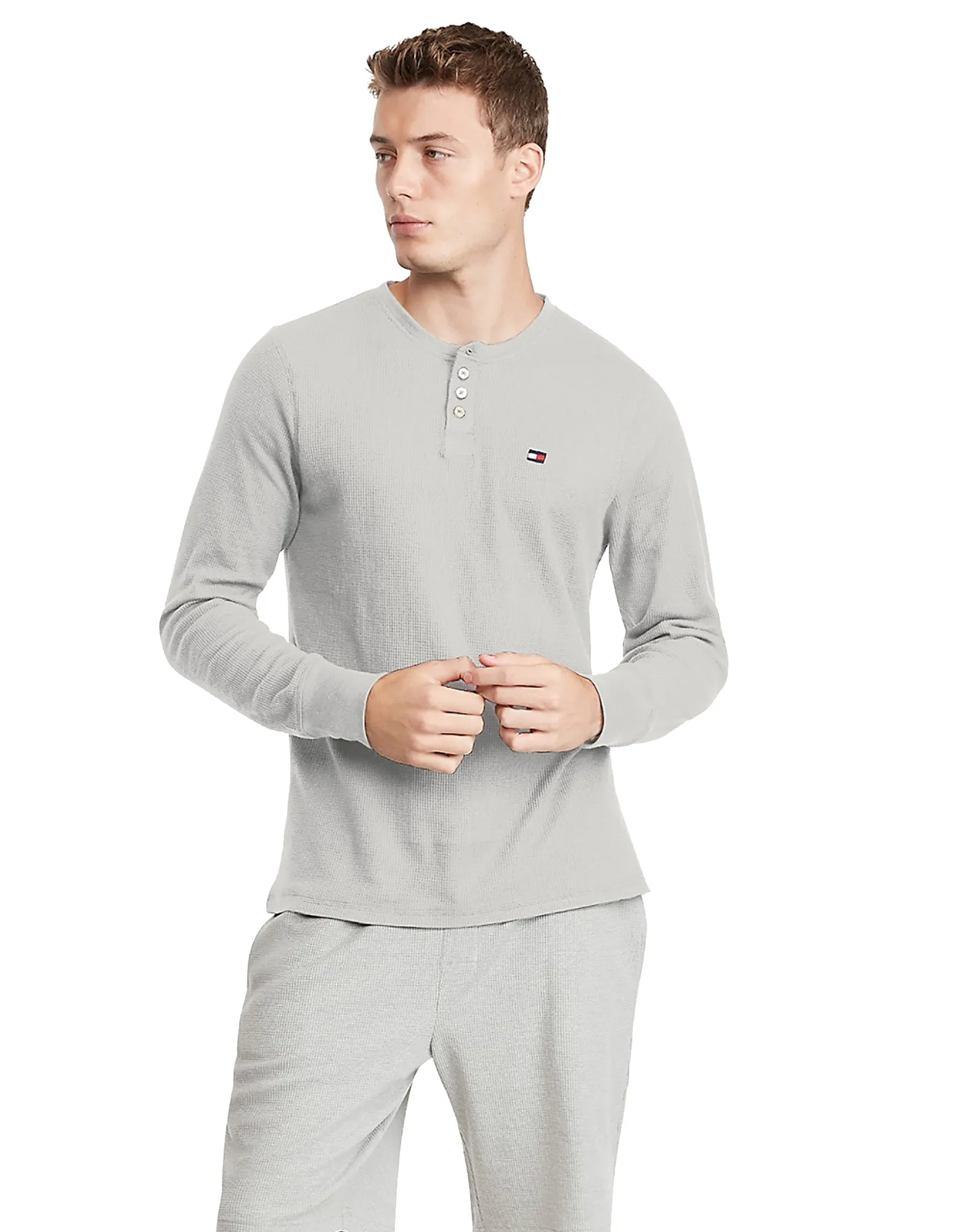 Tommy Hilfiger Waffle Lounge Long Sleeve Henley