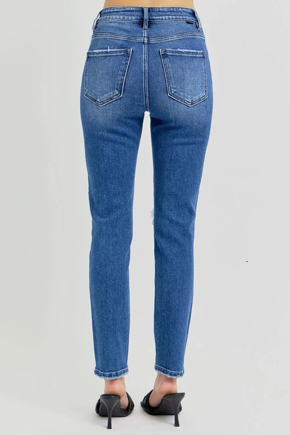 Torrence RISEN Full Size High Rise Ankle Skinny Knee Distressed Jeans