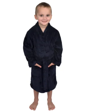 TowelSelections Boys Robe Kids Soft Plush Kimono Fleece Bathrobe
