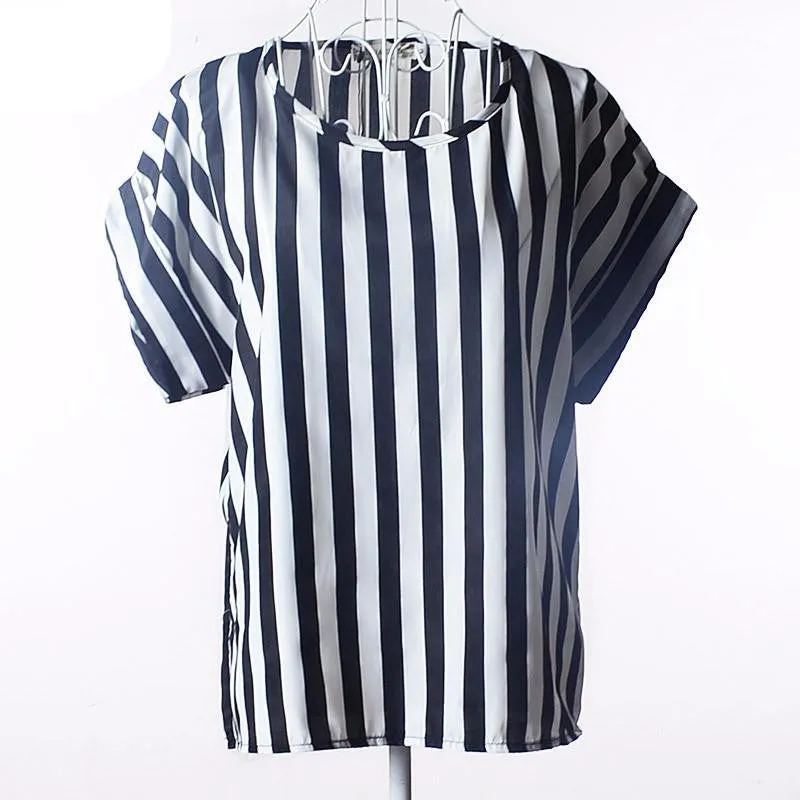 Tribal Bird Plaid Print Batwing Short Sleeve Chiffon Blouses Women Fashion Ladies White Shirt Tunic Tops