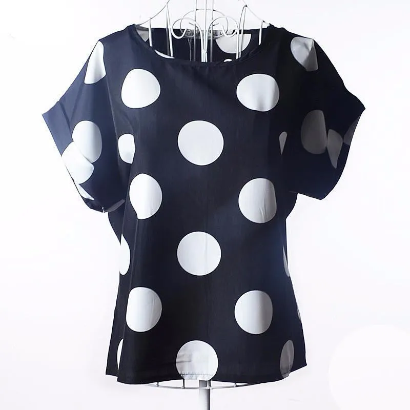 Tribal Bird Plaid Print Batwing Short Sleeve Chiffon Blouses Women Fashion Ladies White Shirt Tunic Tops
