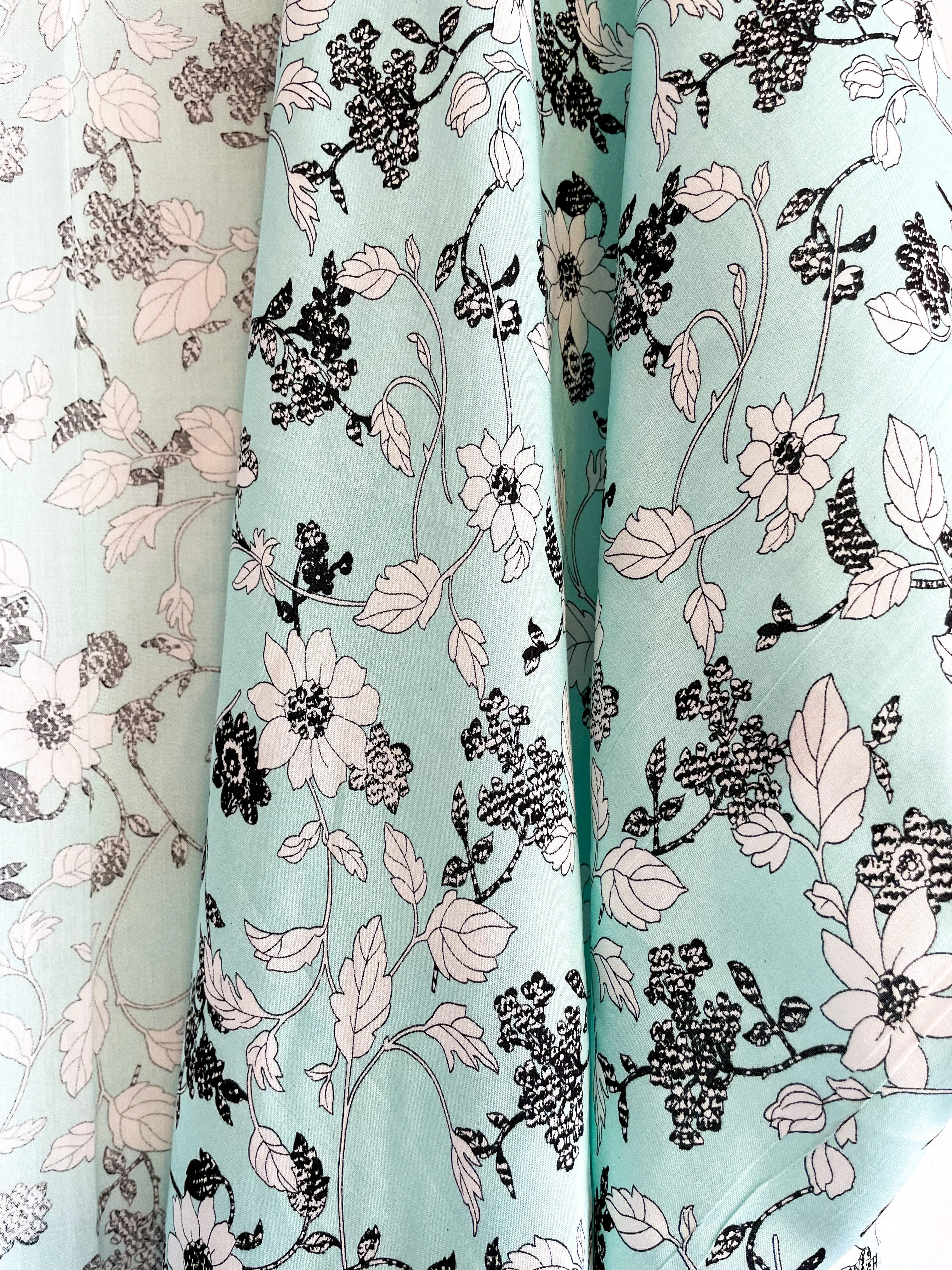 Turquoise Floral Kimono