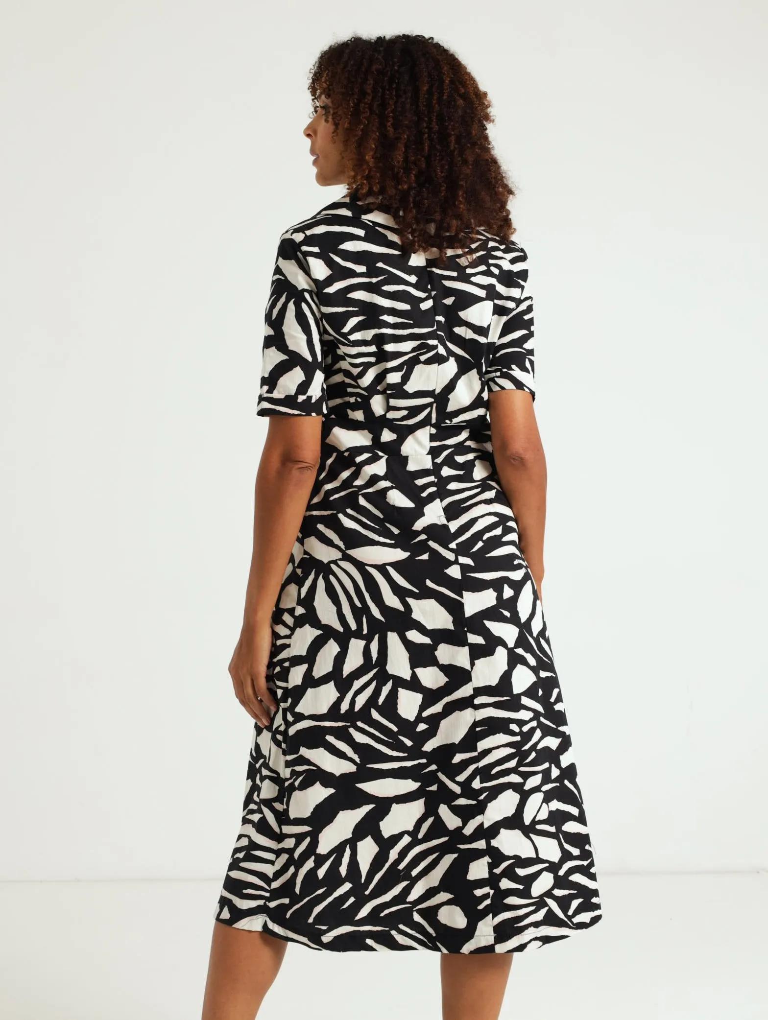 Tuxedo Dress - Black/Cream