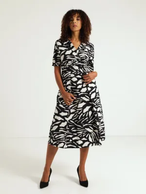 Tuxedo Dress - Black/Cream