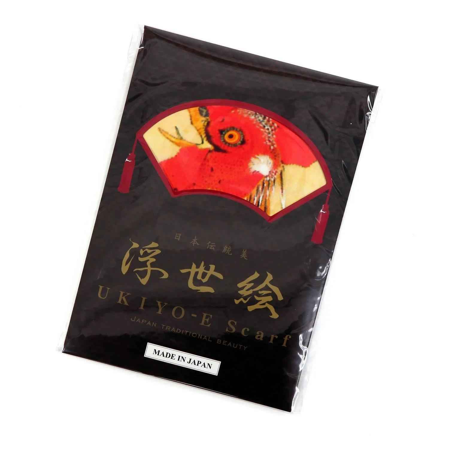 Ukiyo-e Japanese Art Silk Scarf - Jakuchu Ito , Multicolor | 1000-1008