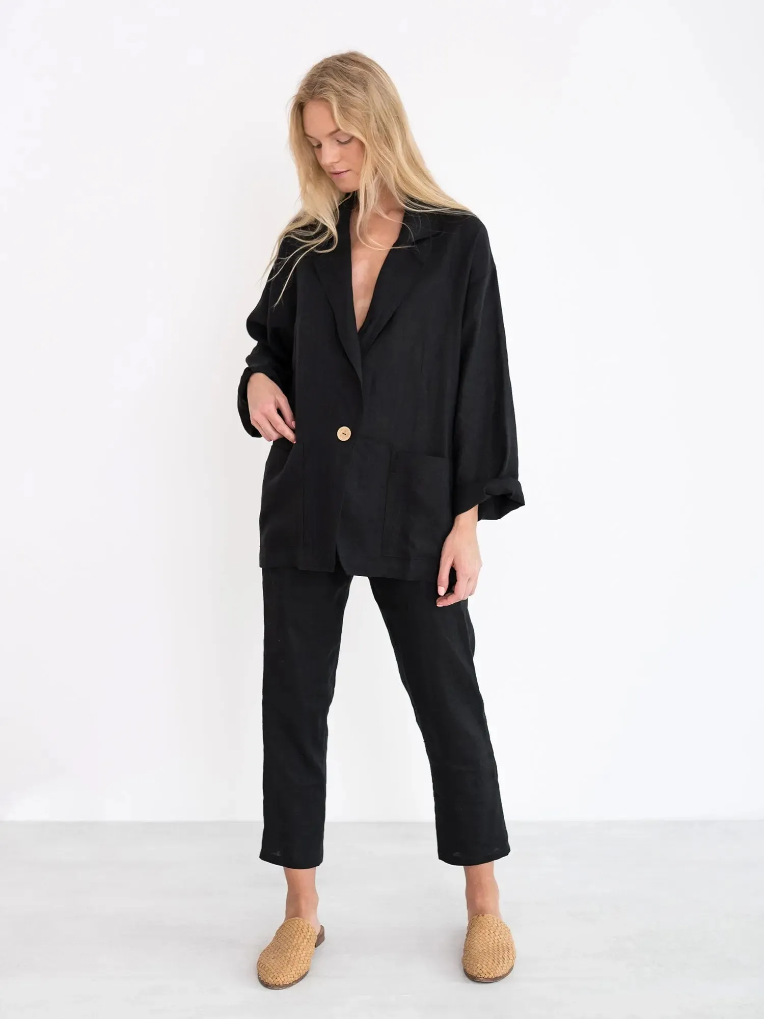 Valerie Linen Blazer by Love And Confuse