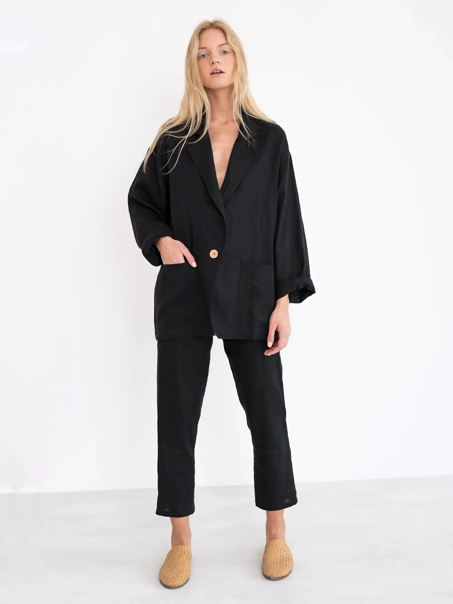 Valerie Linen Blazer by Love And Confuse