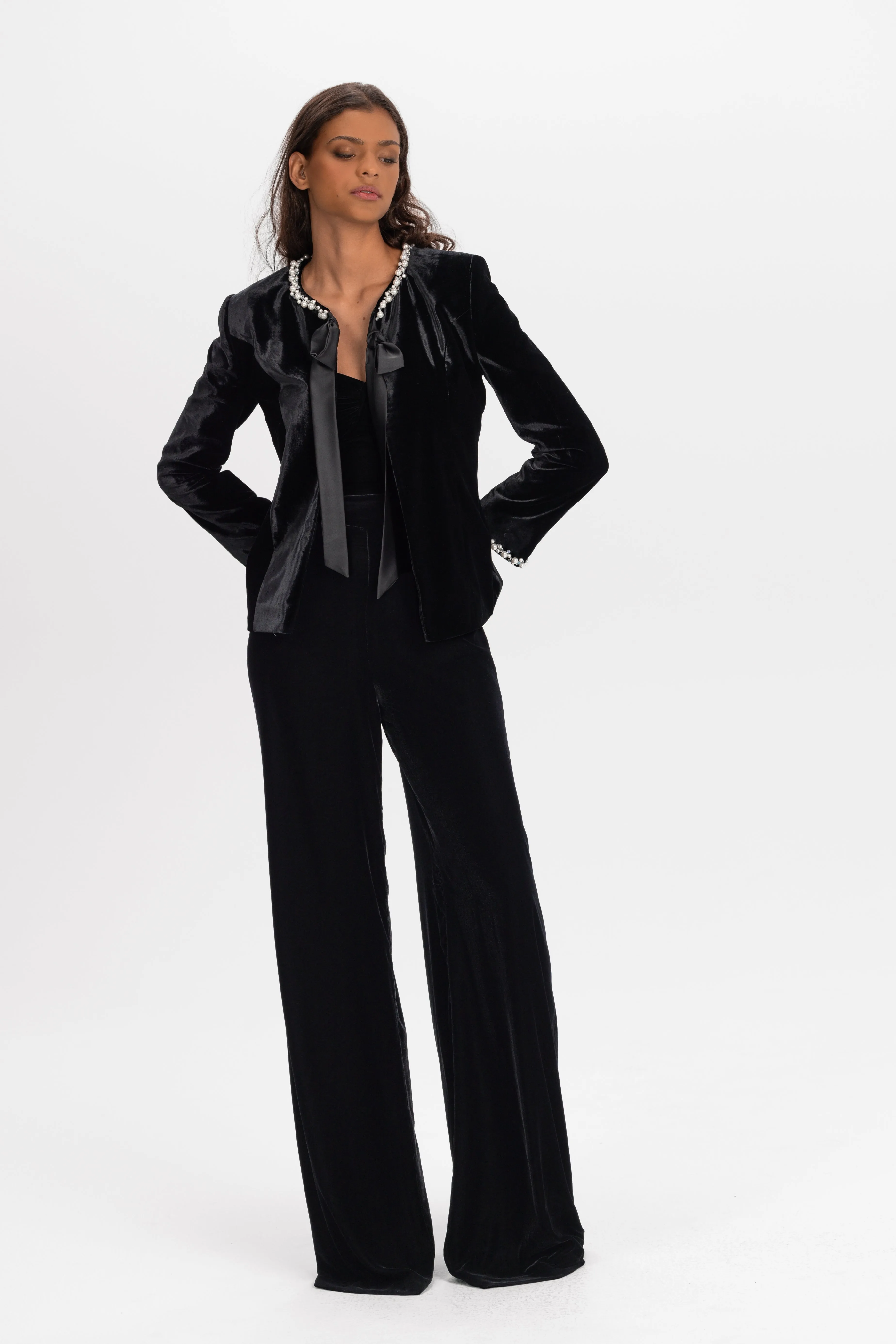 Velvet pearl jacket