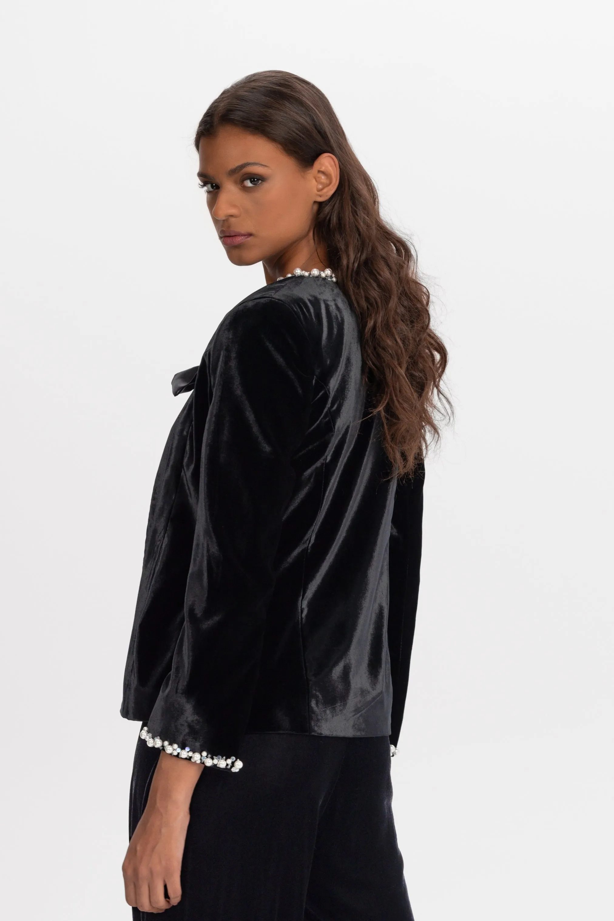 Velvet pearl jacket