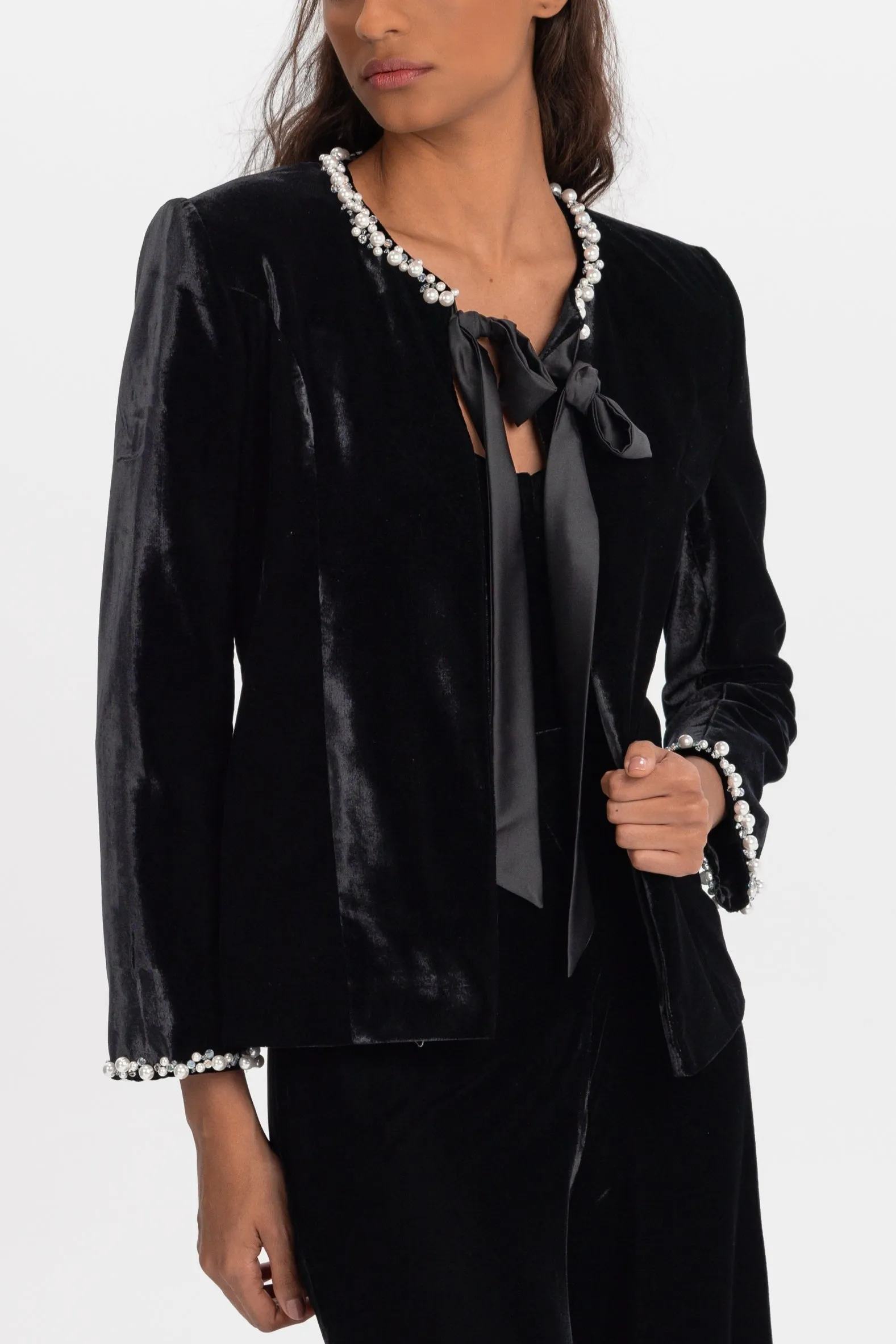 Velvet pearl jacket