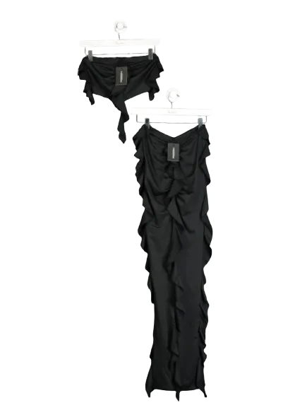 Wanderdoll Ariel 2-piece top and skirt Co-ord set Black UK 6