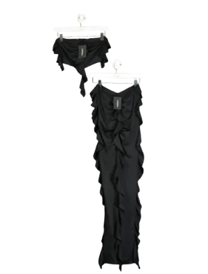 Wanderdoll Ariel 2-piece top and skirt Co-ord set Black UK 6