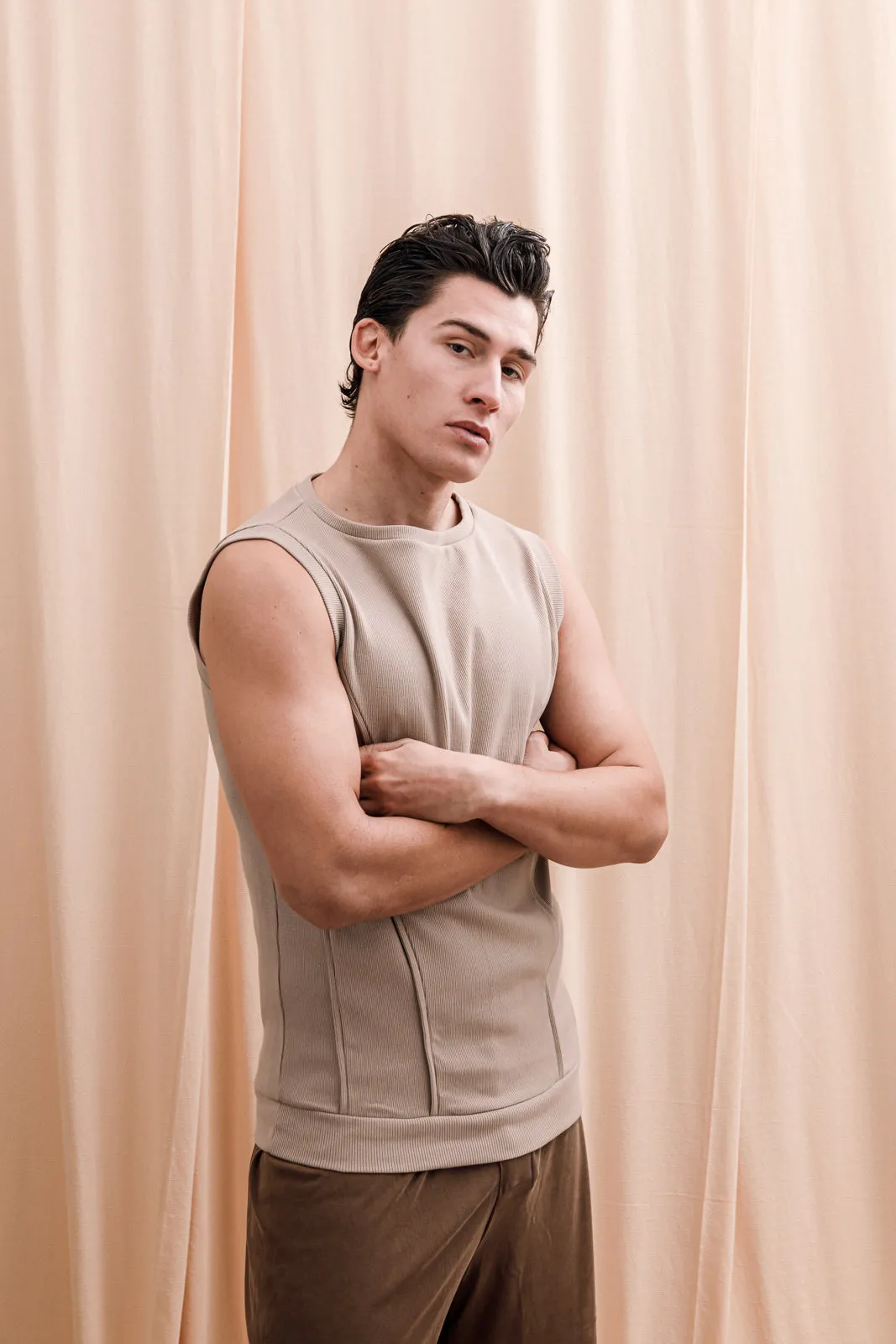 Whisper Tank Top Beige