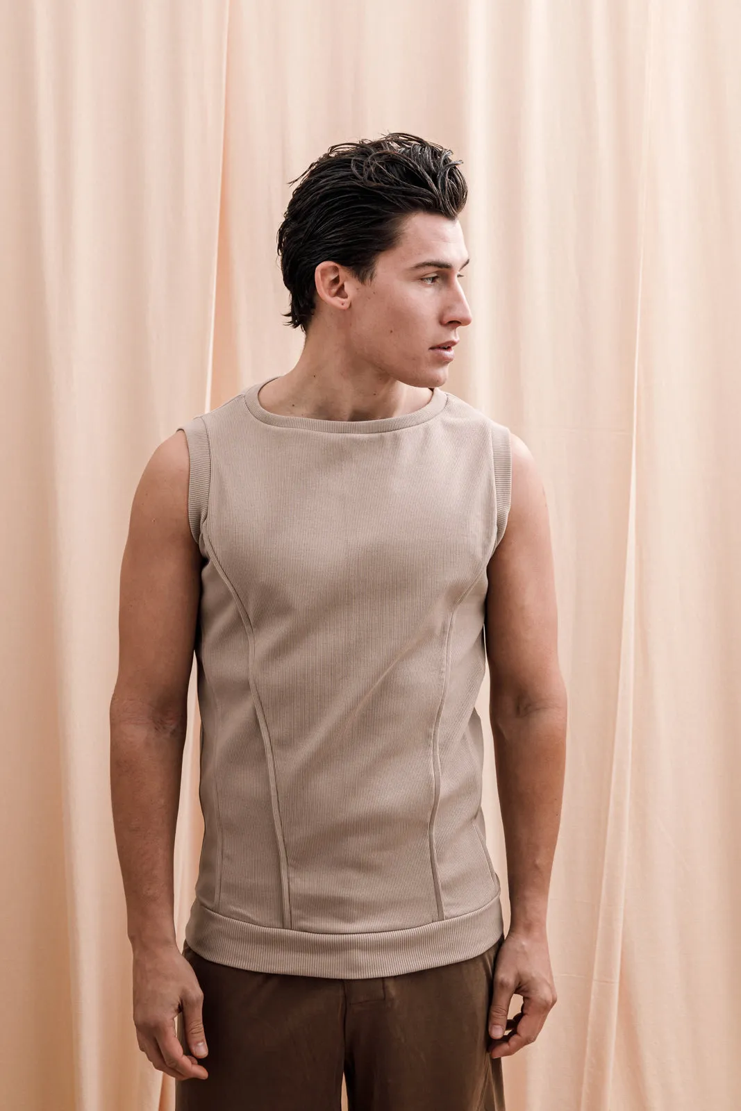 Whisper Tank Top Beige
