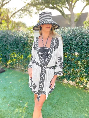 White Coconut Kimono Coverup