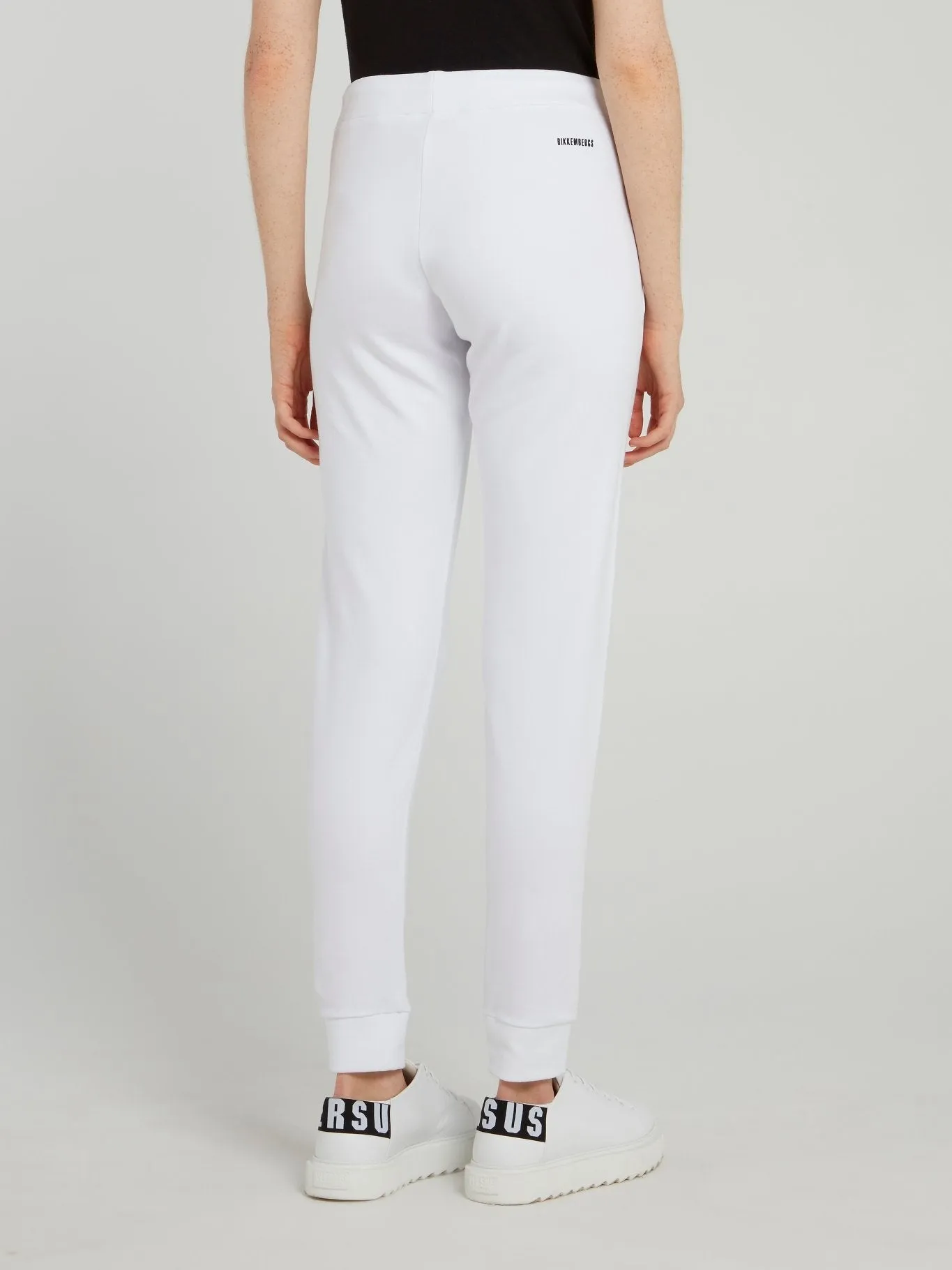White Drawstring Fleece Sweatpants