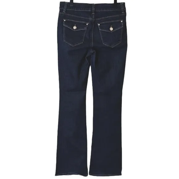 White House Black Market Skinny Flare jeans Blue Womens Sz 4