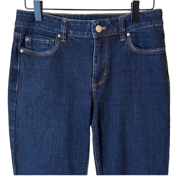 White House Black Market Skinny Flare jeans Blue Womens Sz 4