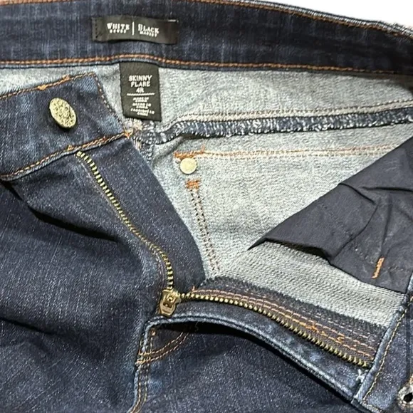 White House Black Market Skinny Flare jeans Blue Womens Sz 4