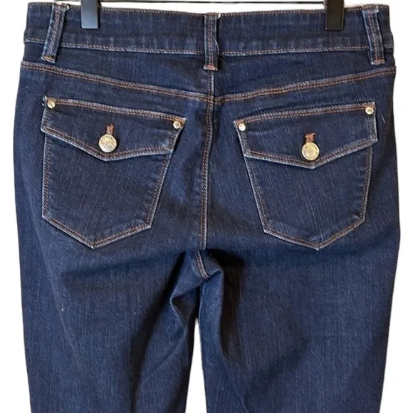 White House Black Market Skinny Flare jeans Blue Womens Sz 4