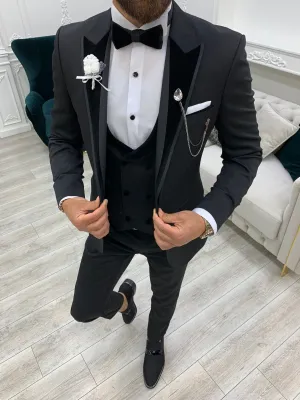 Wilson Black Velvet Shawl Lapel Tuxedo: The Ultimate Formalwear Statement