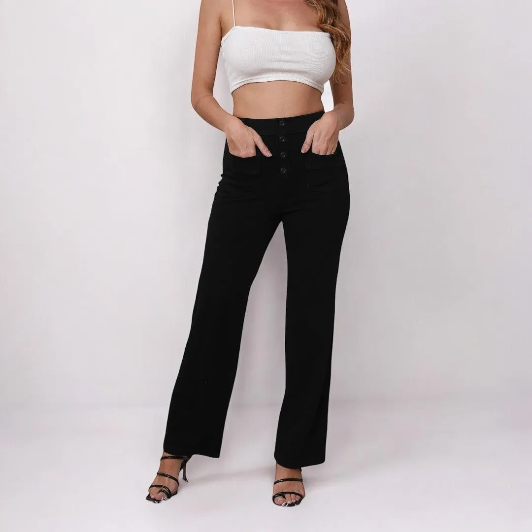 Women's Casual Straight High Waist Jeans