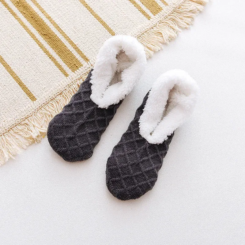 Women's Plush Knitted Coral Fleece Floor Socks