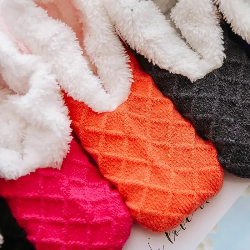 Women's Plush Knitted Coral Fleece Floor Socks