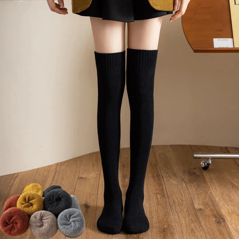 Women's Plush Knitted Coral Fleece Floor Socks