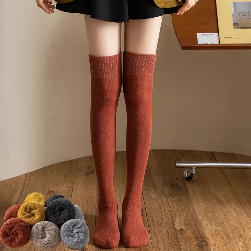 Women's Plush Knitted Coral Fleece Floor Socks