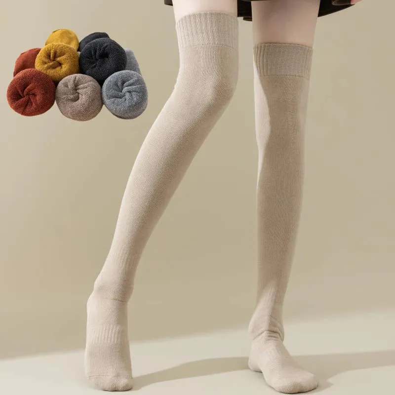 Women's Plush Knitted Coral Fleece Floor Socks