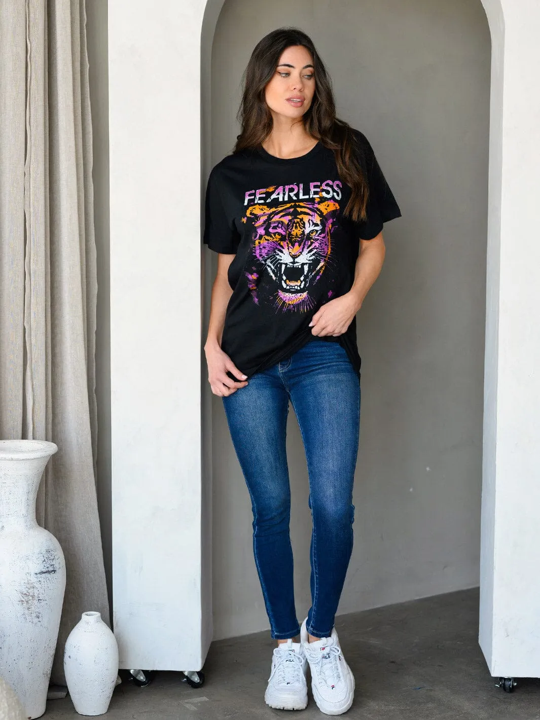 WOMEN'S SHORT SLEEVE GRAPHIC BASIC T-SHIRT