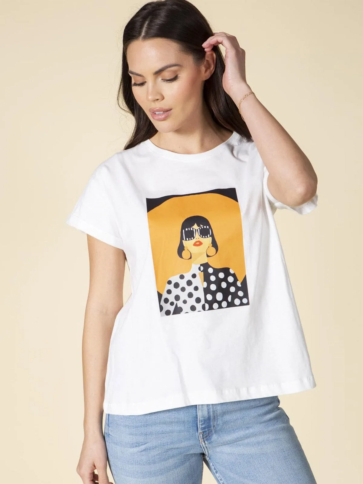 WOMEN'S SHORT SLEEVE GRAPHIC BASIC T-SHIRT