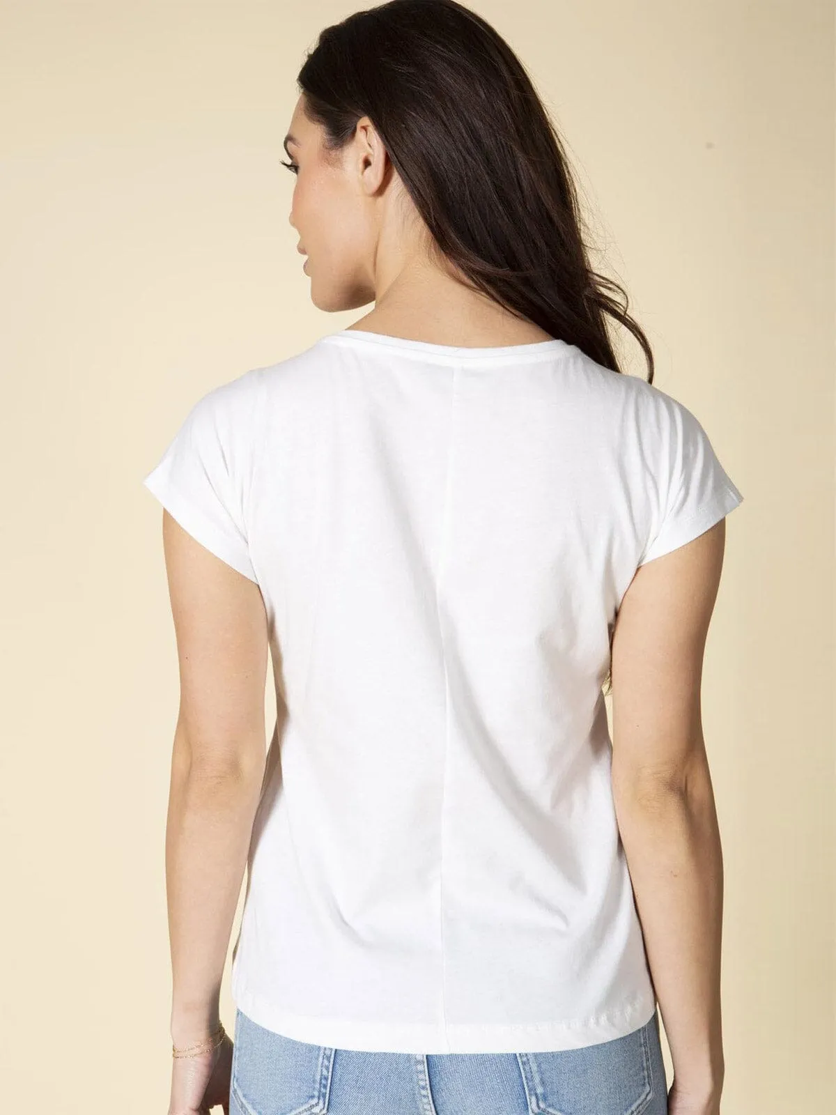 WOMEN'S SHORT SLEEVE GRAPHIC BASIC T-SHIRT
