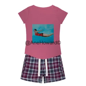 Women's Sleepy Tee and Flannel Short THE DIVER