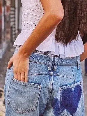 Women's Vintage Design Baggy Denim Jeans