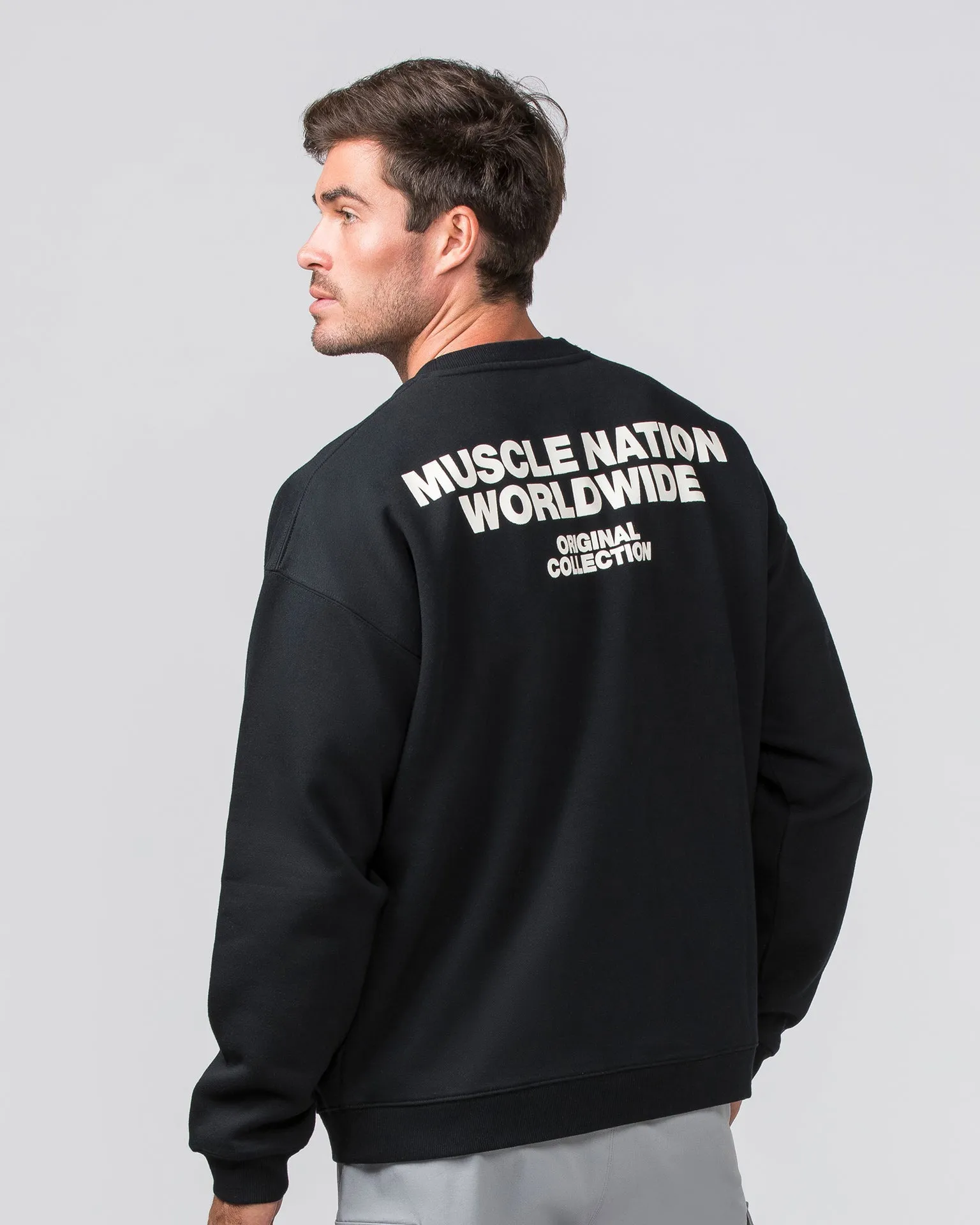 Worldwide Crew Pullover - Black