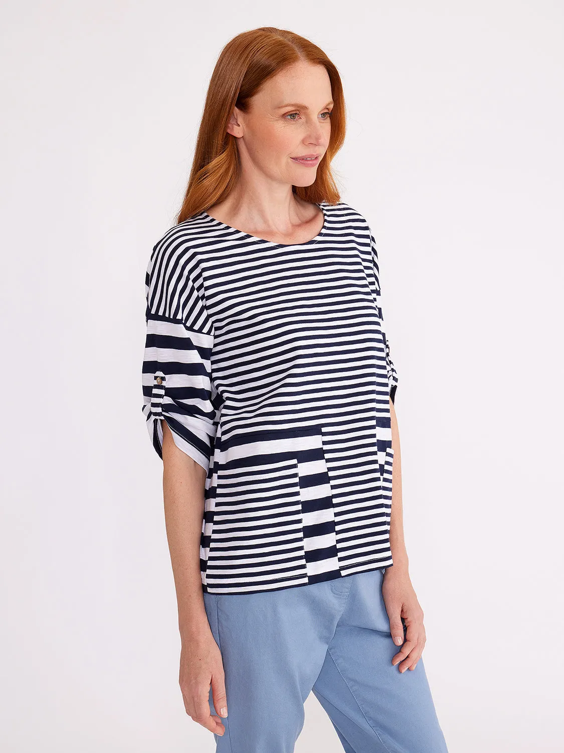 Yarra Trail  Stripe Combo Tee YT24S7407