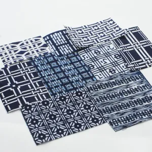 Yukata Cotton Fabric Pack - Indigo