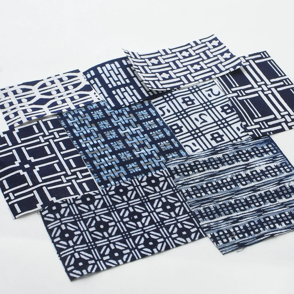 Yukata Cotton Fabric Pack - Indigo