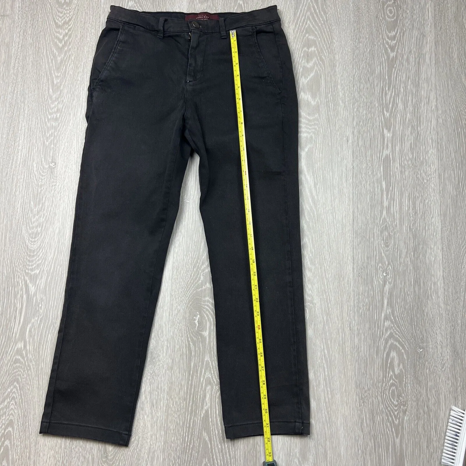 Zara Man Mens Black Skinny Stretch Cropped Jeans Size 29