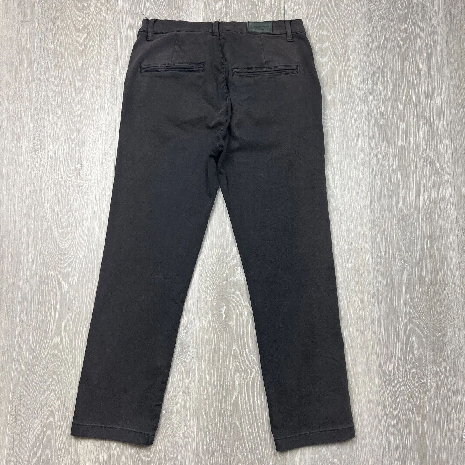 Zara Man Mens Black Skinny Stretch Cropped Jeans Size 29